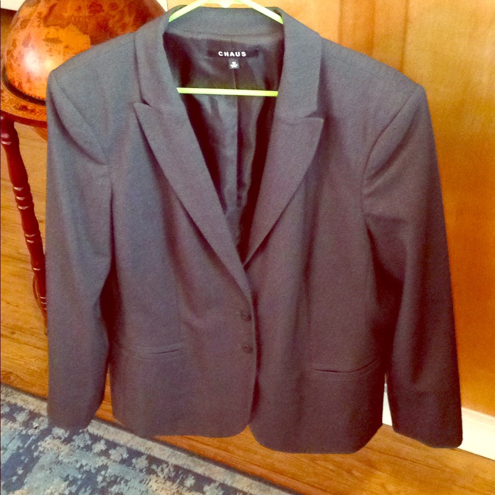 Chaus Charcoal Blazer, Like New, Machine Washable!